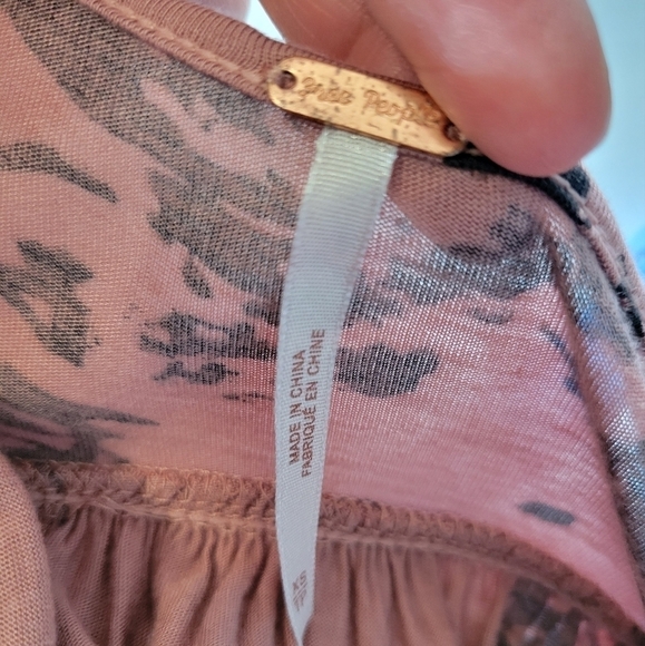 Free People Fiona Wrap Bell Sleeve Top Size XS in Pink - Picture 9 of 12